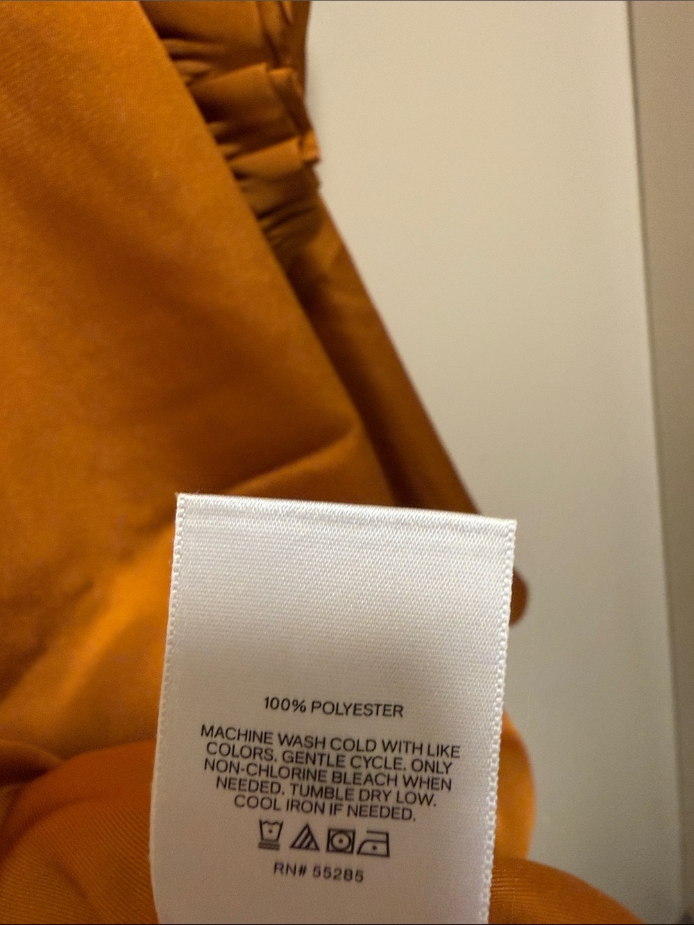 Express Mustard Ruffle Sleeve Button-Front Blouse - Picture 5 of 5
